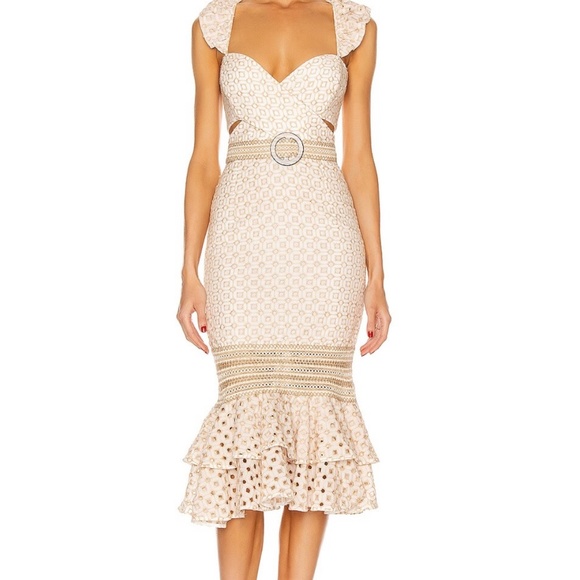 PatBo Belted Midi Dress